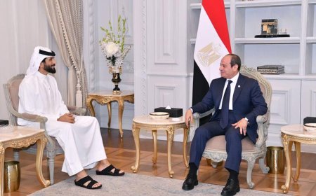 السيد الرئيس يستقبل مستشار الأمن الوطني وقائد الحرس الملكي بمملكة البحرين وقائد العمليات الخاصة