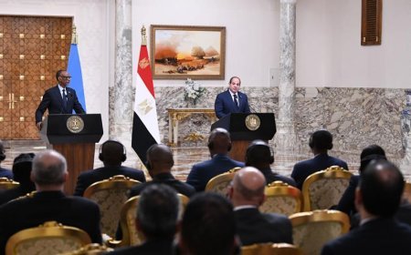 كلمة الرئيس عبد الفتاح السيسي خلال المؤتمر الصحفي المشترك مع رئيس جمهورية رواندا